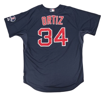 2013 David Ortiz Game Worn Boston Red Sox Home Alternate Navy Home Run Jersey (MLB Authenticated) 